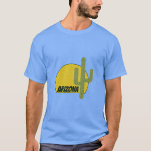 CAMISETA ARIZONA CACTO VERDE DESIGN MINIMALISTA VINTAGE ASU