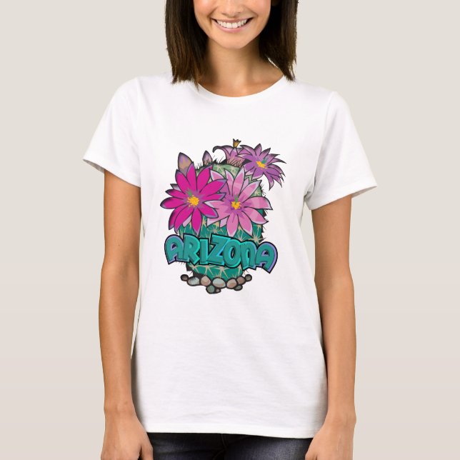 Camiseta Arizona Cactus Blooms (Frente)