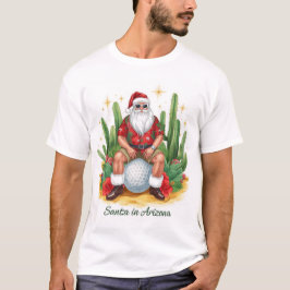 Camiseta Arizona Christmas with Santa Claus on golf ball 