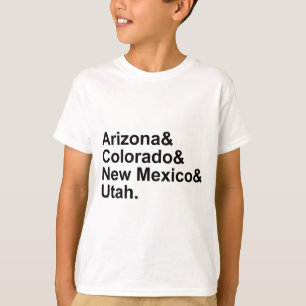 Camiseta Arizona Colorado Novo México Utah Quatro Cantos