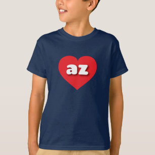 Camiseta Arizona de coração vermelho - Eu amo az