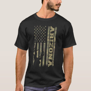 Camiseta Arizona Deer Hunter Vintage Deer Hunting Camo EUA