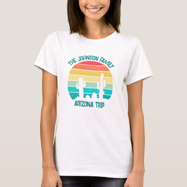 Camiseta Arizona Desert Cactus, Trip Personalizada das Mulh (Frente)