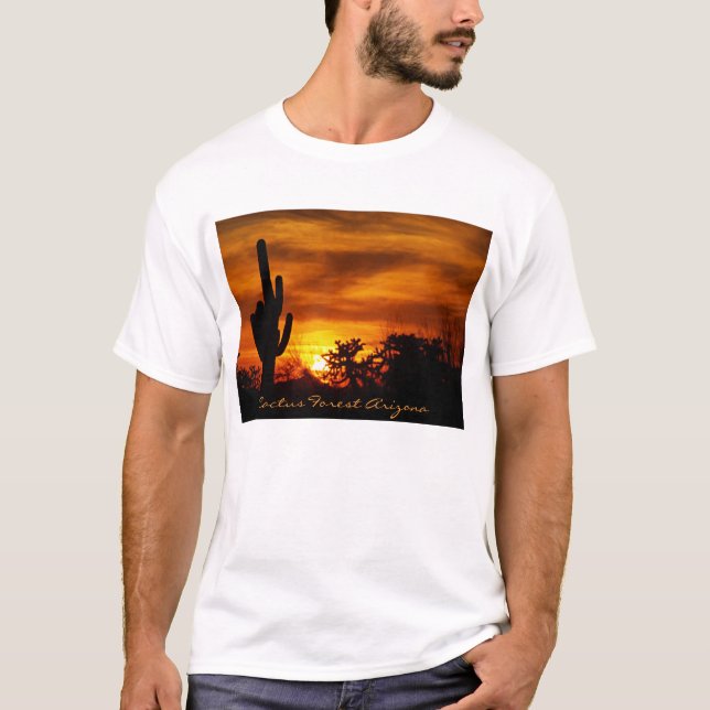 Camiseta Arizona do jardim do cacto (Frente)