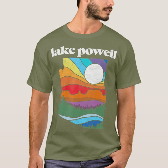 Camiseta Arizona do Lago Powell Vintage Nature Design (Frente)