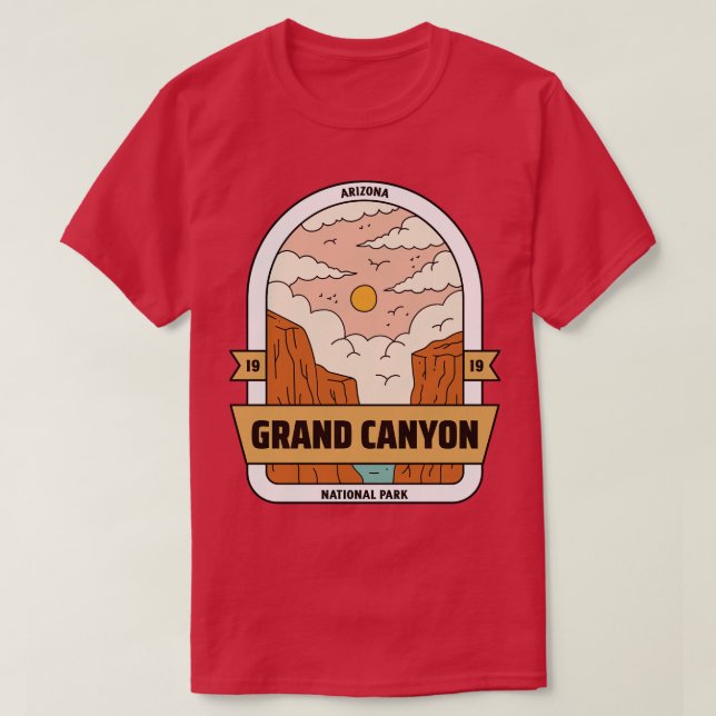 Camiseta Arizona do Parque Nacional do Grand Canyon, 1919 (Frente do Design)