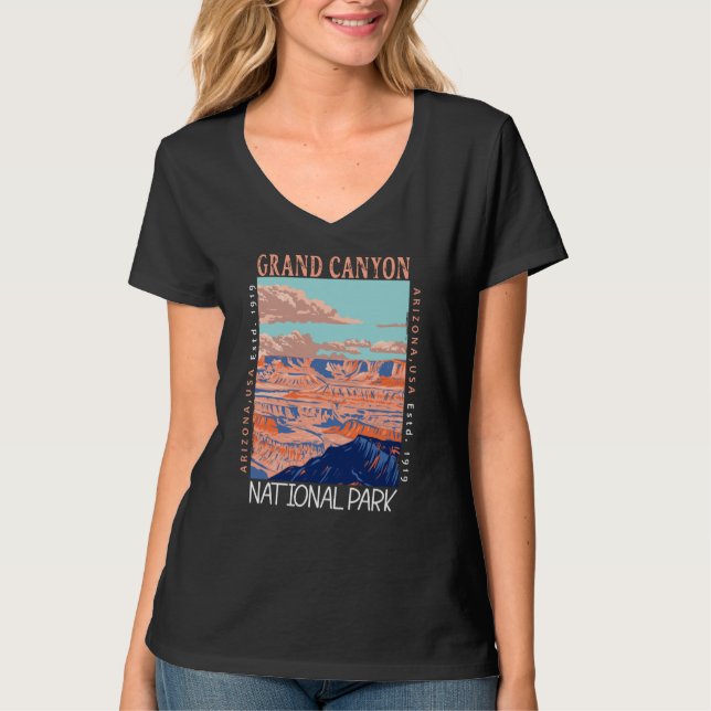 Camiseta Arizona do Parque Nacional do Grand Canyon, em des (Frente)