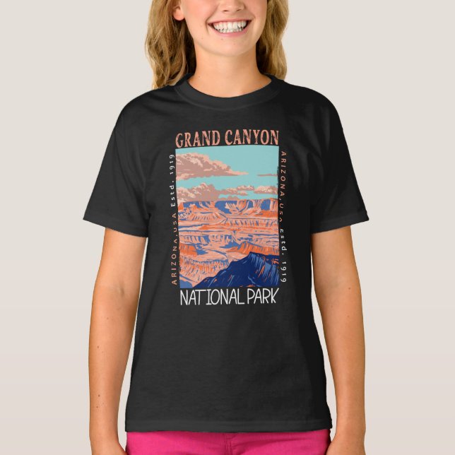 Camiseta Arizona do Parque Nacional do Grand Canyon, em des (Frente)