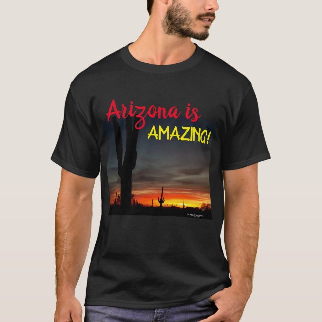 Camiseta Arizona do por do sol do deserto de Sonoran com (Frente)