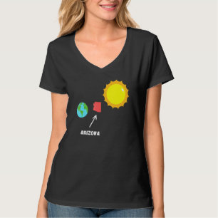 Camiseta Arizona É Design Quente Entre A Terra E O Sol De