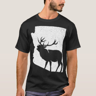 Camiseta Arizona Elk Hunter Bull Elk AZ State Shap