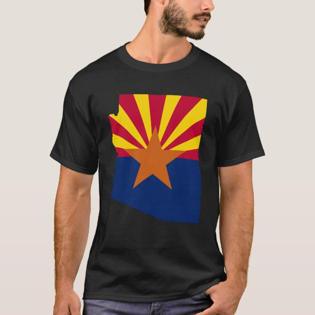 Camiseta Arizona Estado Sinalizador Retro Deserto Sunset Vi (Frente)