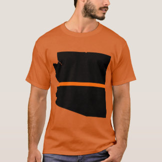 Camiseta Arizona fina linha laranja