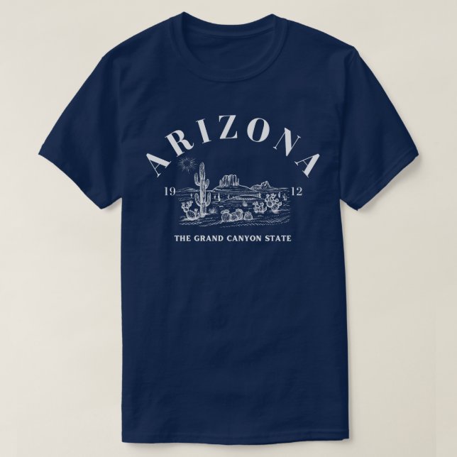 Camiseta Arizona Grand Canyon State no escuro (Frente do Design)