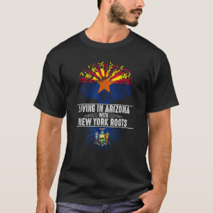 Camiseta Arizona Home Nova Iorque Raízes Estado Árvore Sina