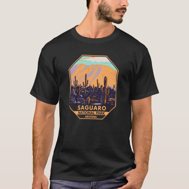 Camiseta Arizona Nacional do Parque Saguaro Wasson Peak Vin (Frente)