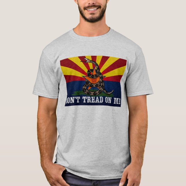 Camiseta Arizona: Não pise em mim (limpo) (Frente)