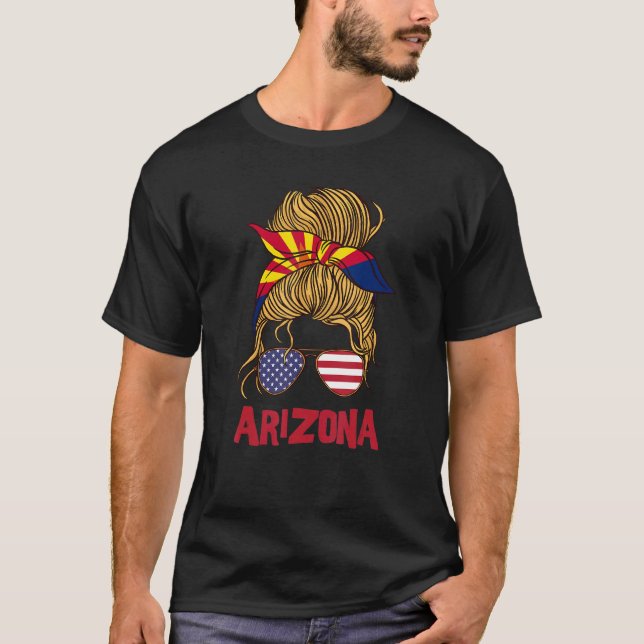 Camiseta Arizona Para As Raparigas Arizonas Sinalizador De  (Frente)