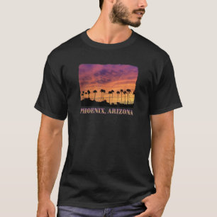 Camiseta Arizona Phoenix Lindas palmeiras cor do pôr do sol