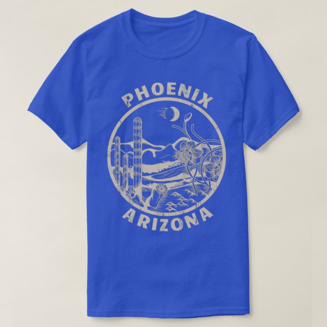 Camiseta Arizona Phoenix Linocut - Deserto em Destensão Ilu (Frente do Design)