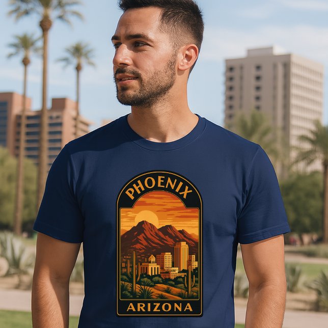 Camiseta Arizona Phoenix Retro Art Deco (Criador carregado)