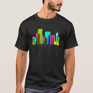 Camiseta Arizona Phoenix Skyline Colorida American Cityscap