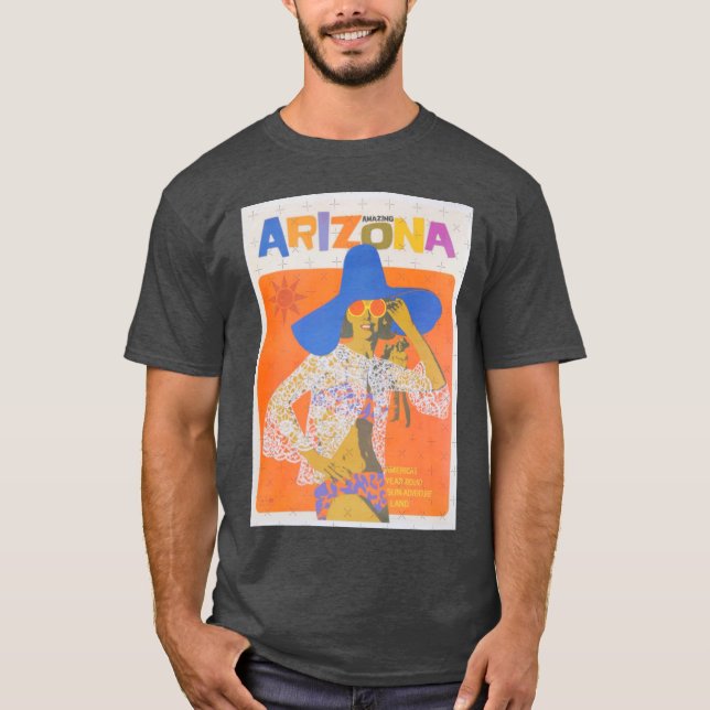 Camiseta Arizona Poster Viagens vintage Vintage Trav (Frente)