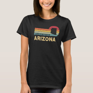 Camiseta ARIZONA Retro Vintage Estado EUA Mapa Arizona Patr