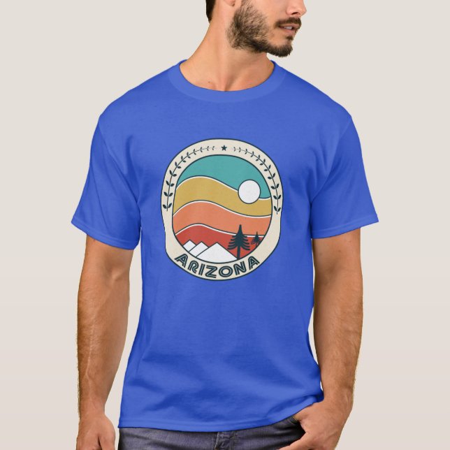 Camiseta Arizona Retro Vintage Sunset Arizona Mountain Souv (Frente)