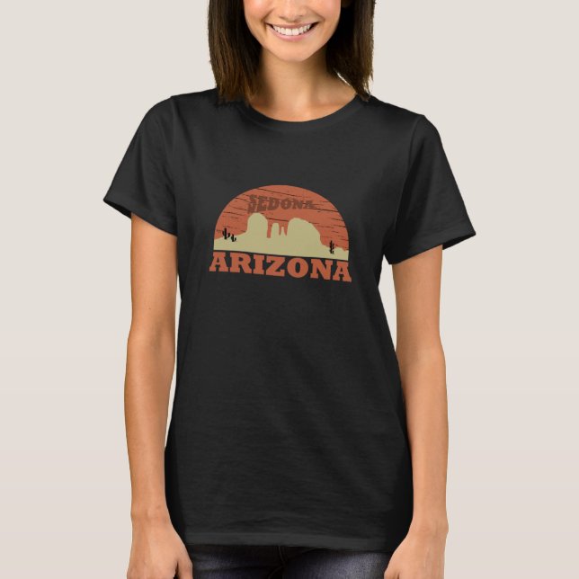 Camiseta Arizona sedona paisagem vintage az retro (Frente)