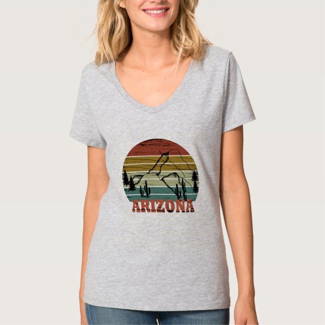 Camiseta Arizona Sedona paisagem vintage retro az (Frente)