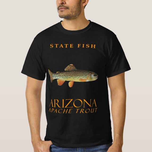 Camiseta Arizona Território Peixe A Truta Apache (Frente)