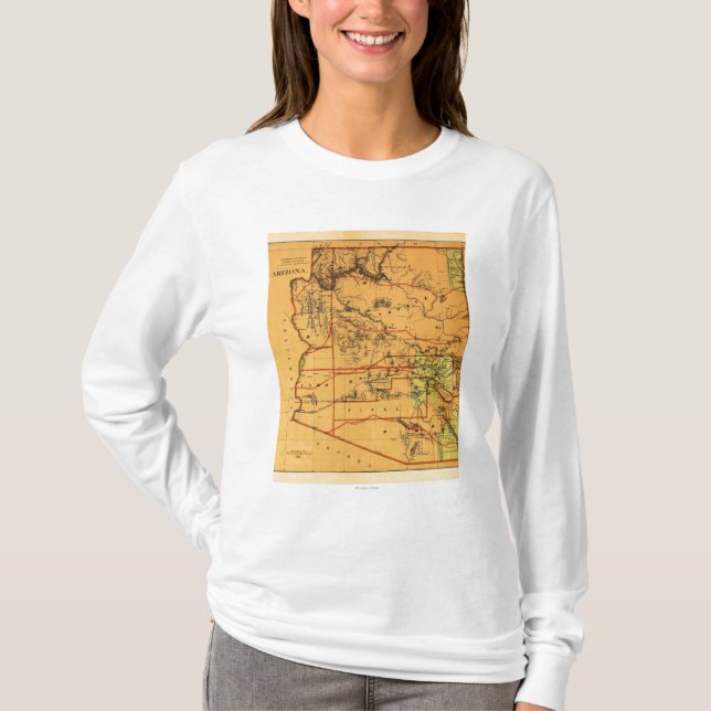 Camiseta Arizona TerritoryPanoramic MapArizona (Frente)