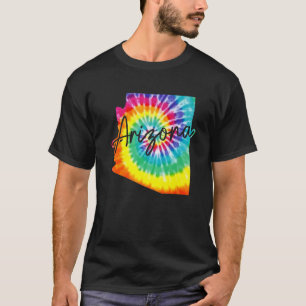Camiseta Arizona Tie Dye State Map Pride Hippie Vintage Ret