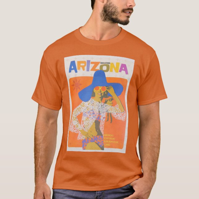 Camiseta Arizona Vintage Travel Poster Arizona Vintage Trav (Frente)