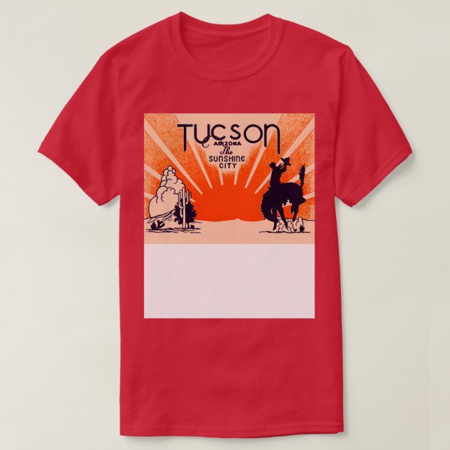 Camiseta arizona Vintage Tucson, 1940 (Frente do Design)