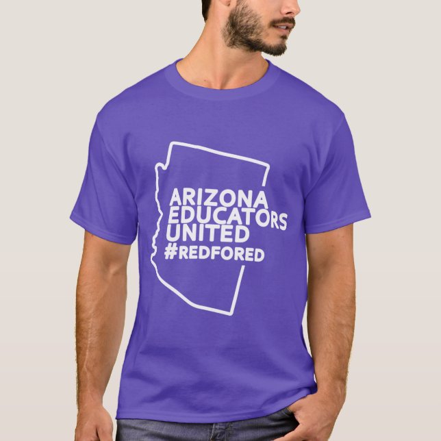 Camiseta Arizonas educadoras unidas atacam vermelho por mim (Frente)