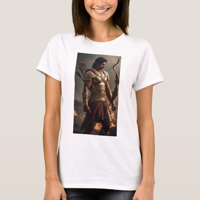 Camiseta Arjuna: Arqueiro de Mahabharata - Mitologia Indian (Frente)