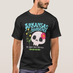 Camiseta Arkansas Ar Rebellier Gardener Cute Skull F