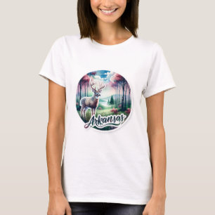Camiseta Arkansas, cervo de cauda branca,