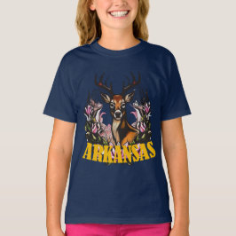 Camiseta Arkansas Deer With Apple Blossom Bough