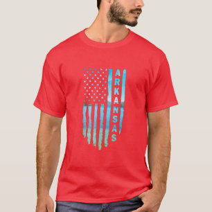 Camiseta Arkansas Fisheries American Flag