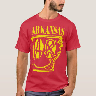 Camiseta Arkansas Grunge sorrindo Face Preta Fundo