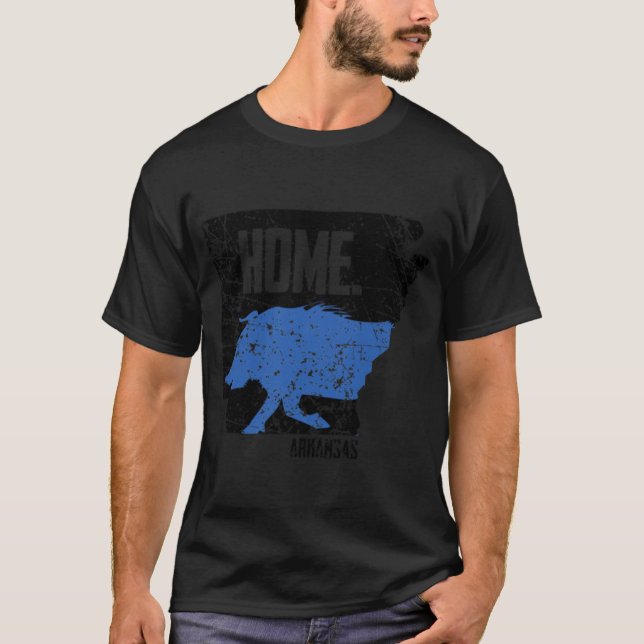 Camiseta Arkansas Home Splatter Design 2 Sobredimensionado (Frente)