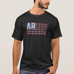 Camiseta Arkansas Home State AR American Flag Patriotic Gol
