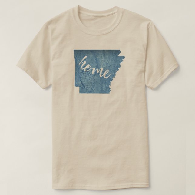 Camiseta Arkansas Home Wood Grain (Frente do Design)