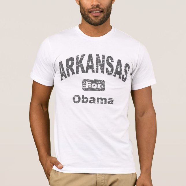 Camiseta Arkansas para Barack Obama (Frente)