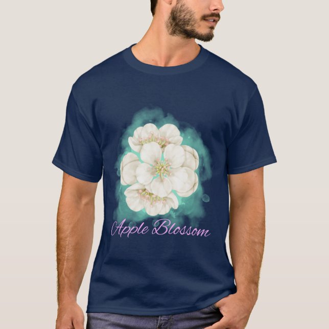 Camiseta Arkansas State Apple Blossom Flower Watercolor Sti (Frente)