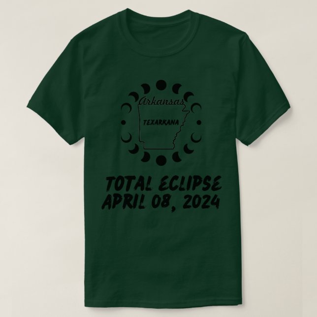 Camiseta Arkansas Total Eclipse 2024 TShirt (Frente do Design)