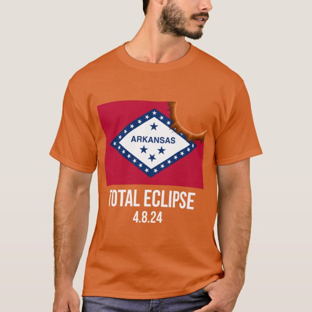 Camiseta Arkansas Total Eclipse abril 8 2024 (Frente)